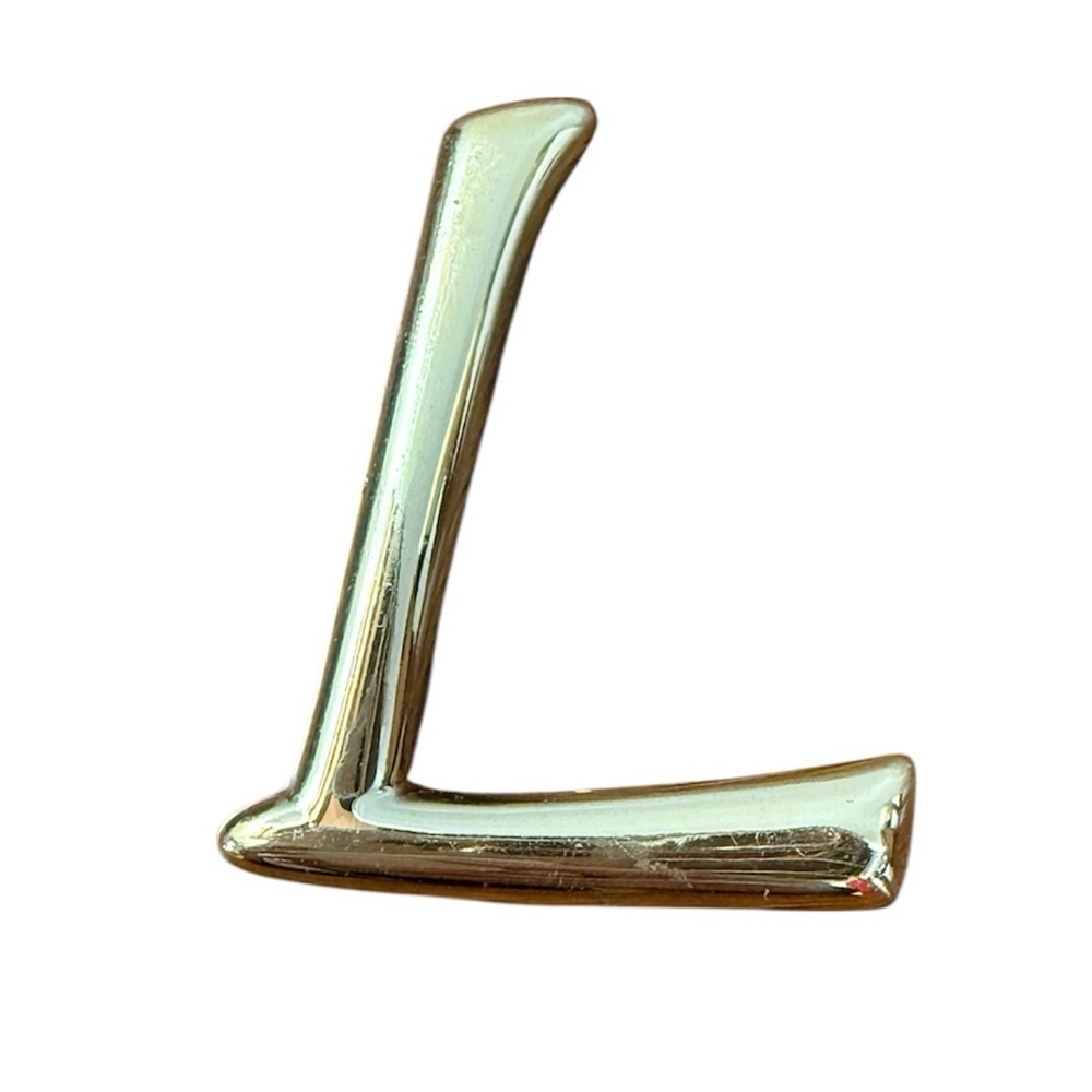 Gold “L” Brooch